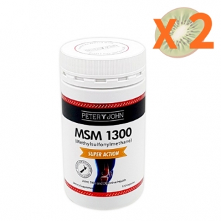 피터앤존 MSM(식이유황) 1300 120캡슐 2개 무릎 관절 연골 뼈 영양제